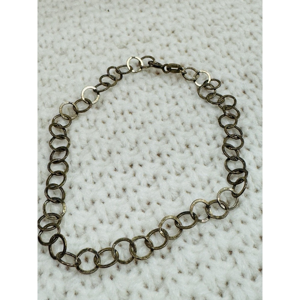 Danecraft Gold Tone Open Circle Link Chain Bracelet 7.75"
